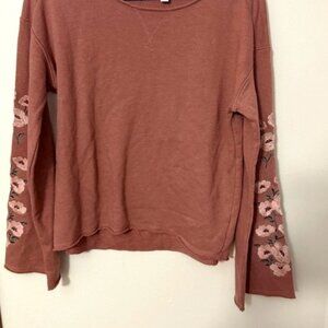 Dusty Rose Floral Blouse